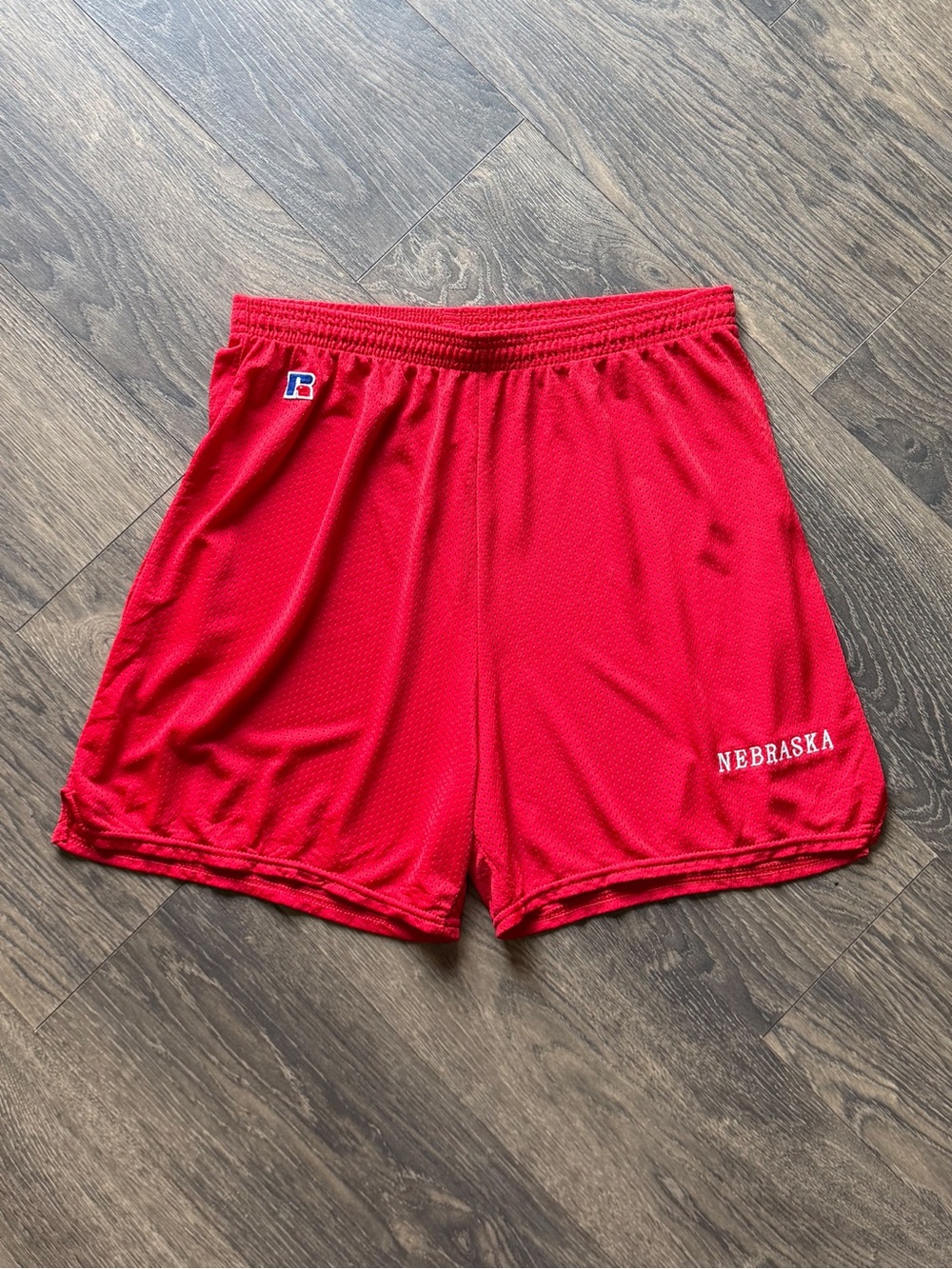 Nebraska Cornhuskers Russell Athletic Mesh Shorts Mens 2XL Vintage Red USA Made